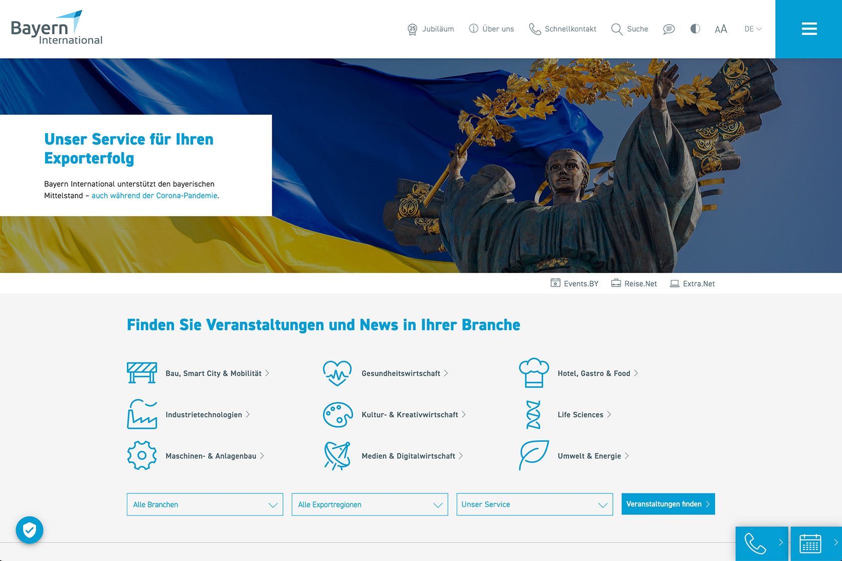 Aimcom | Website Relaunch | Bayern International | Nach der Überarbeitung
