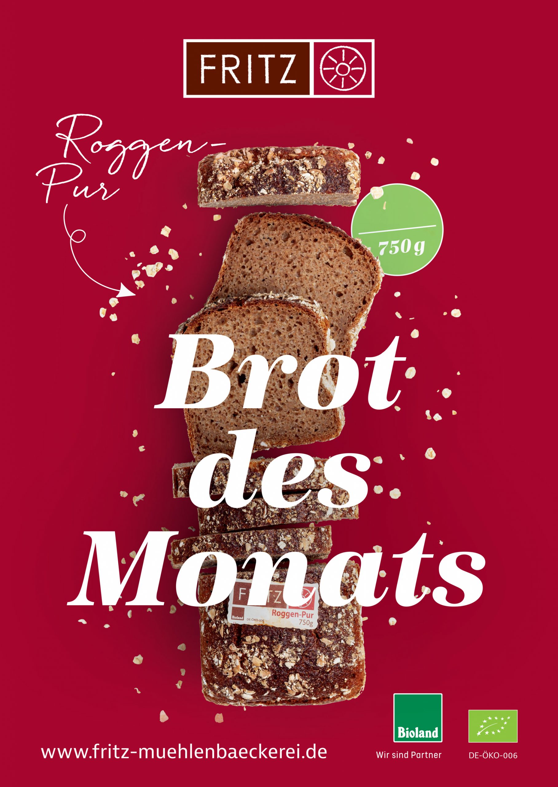 Fritz Mühlenbäckerei | Corporate Design | Plakat | Brot des Monats